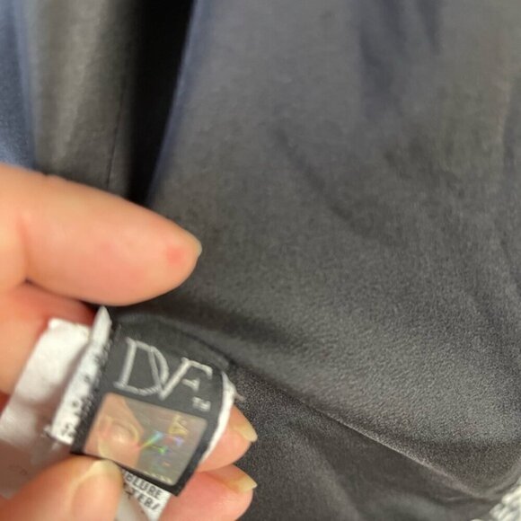 Diane von Furstenberg Black Olena Combo one button Blazer size 6 - Picture 11 of 14